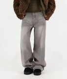 Grayish washed denim jeans