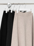 Brush wrap style flare long skirt