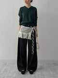 Frill Layered Wrap Skirt
