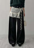 Frill Layered Wrap Skirt