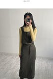 Marvel Stripe Belted H-Line Skirt