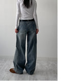 105 Low Wide Denim Pants