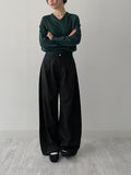 954 Tencel Two-Tuck Cotton Wide Pants