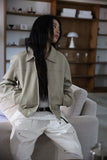 Humming Crop Leather Jacket
