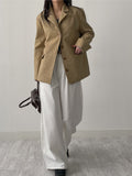 Della Leather Single Loose Fit Jacket