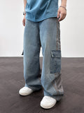 Reverse Cargo Denim Pants (denim&nylon)