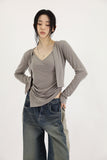Side cotton denim pants
