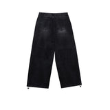 Oil Washed Dark Black Denim