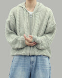 Notty Knit Hood Zip Up