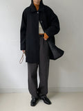 Flared Raglan Wool Half-Coat