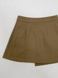 Brushed Tours Unbalanced Mini Skirt