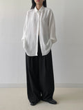 Dolman Pleated Loose Fit Blouse