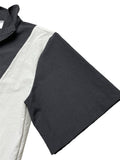 Nylon Two-Tone Half Zip-Up