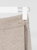 Brush wrap style flare long skirt