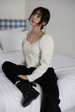 Dot pleats layer pants