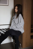 Leather Overfit Buckle Sweatshirt