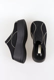 Mesh Chunky Platform Sole Mules