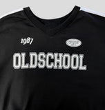 Old school V-neck sweatshirt