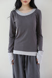 Double layered round tee