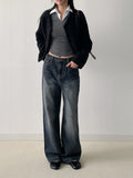 [wool56%] Boucle V-neck Hook Cardigan