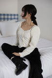 Dot pleats layer pants