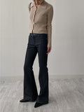 [non-fade] Selvedge Pin Tuck Long Bootcut Denim Pants
