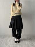 Wool Pleated Midi Skirt