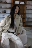 Humming Crop Leather Jacket