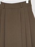 Modern Classic Pleated Midi Skirt