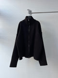 Two-way High-neck Zip-up Knit