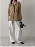 Della Leather Single Loose Fit Jacket