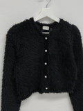 Bisque Crop Fur Cardigan