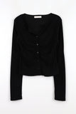 Pulli ribbed shirring tee