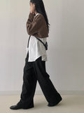 Hira Striped Wool Wide Slacks