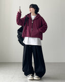 Love One Crop Hood Zip-Up