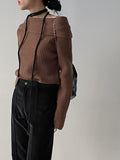 Beishu Corduroy Pin Tuck Bootcut Pants