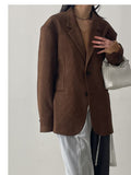 [unisex] Dart Suede Single Overfit Jacket