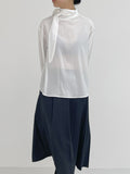 Console Tie Silky Blouse