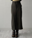 Marvel Stripe Belted H-Line Skirt