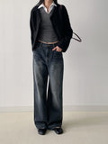 [wool56%] Boucle V-neck Hook Cardigan