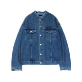 Vintage Non Collar Denim Jacket