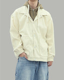 Corduroy layered hoodie jacket
