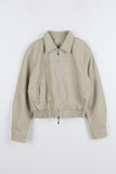 Humming Crop Leather Jacket
