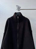 Two-way High-neck Zip-up Knit