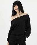Down snap off-shoulder top