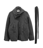 Mezz High Neck Wool Half Coat