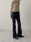 [non-fade] Selvedge Pin Tuck Long Bootcut Denim Pants