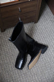 Studded flat long boots