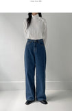 519 Deep Blue High Waist Wide Denim