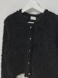 Bisque Crop Fur Cardigan